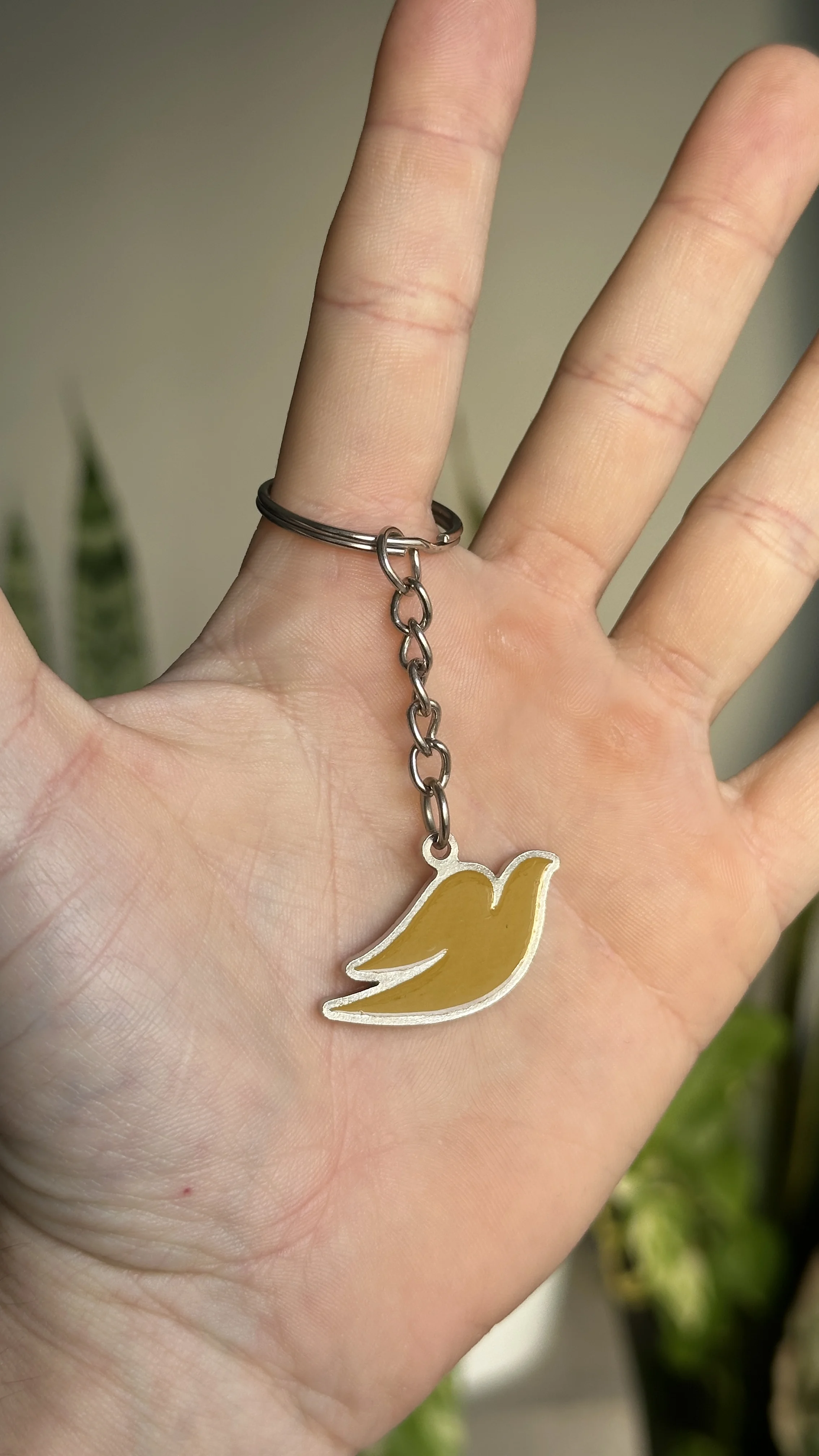 Llavero metálico Dove en forma de paloma