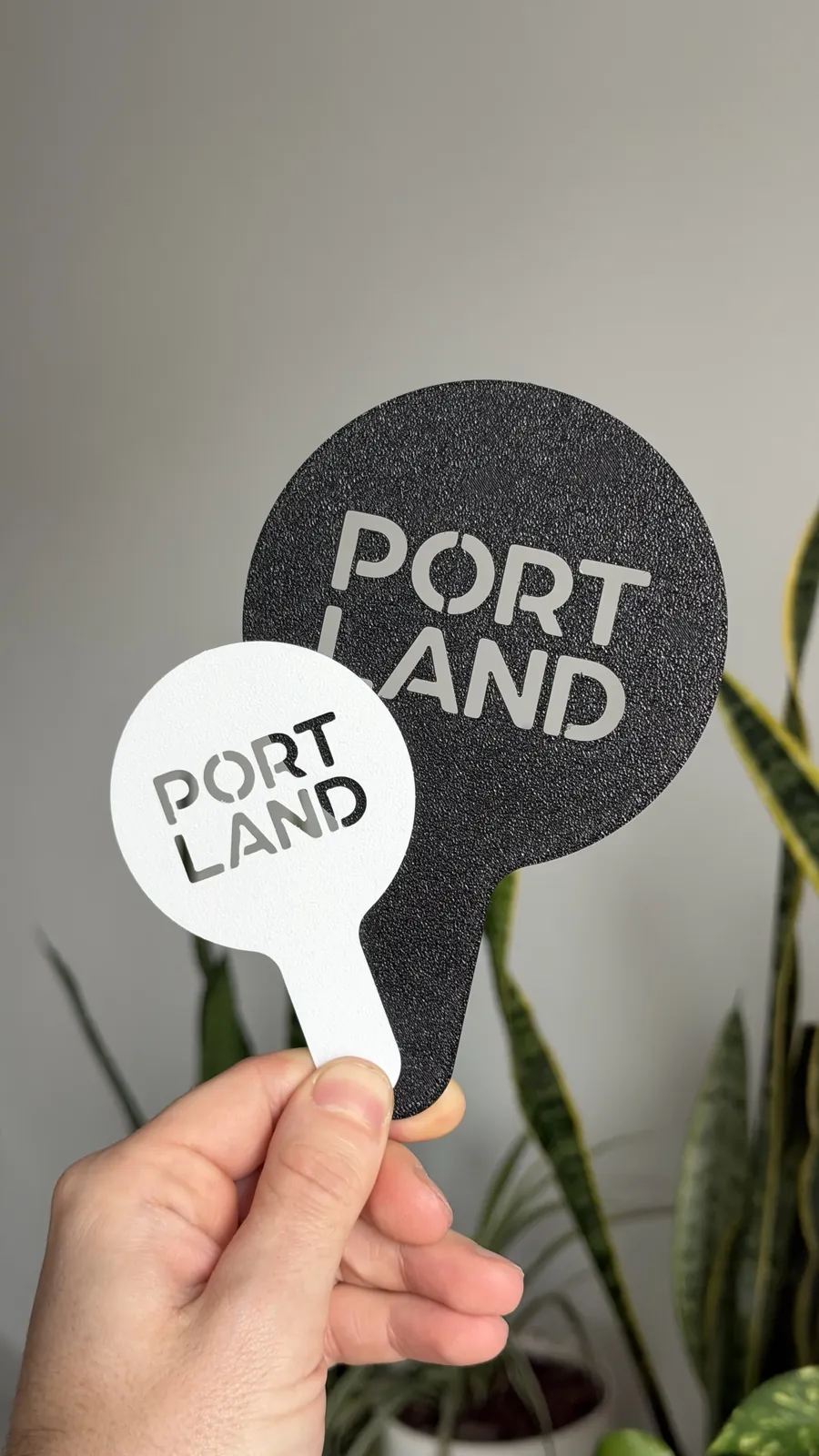 Stencils para café con logo Portland