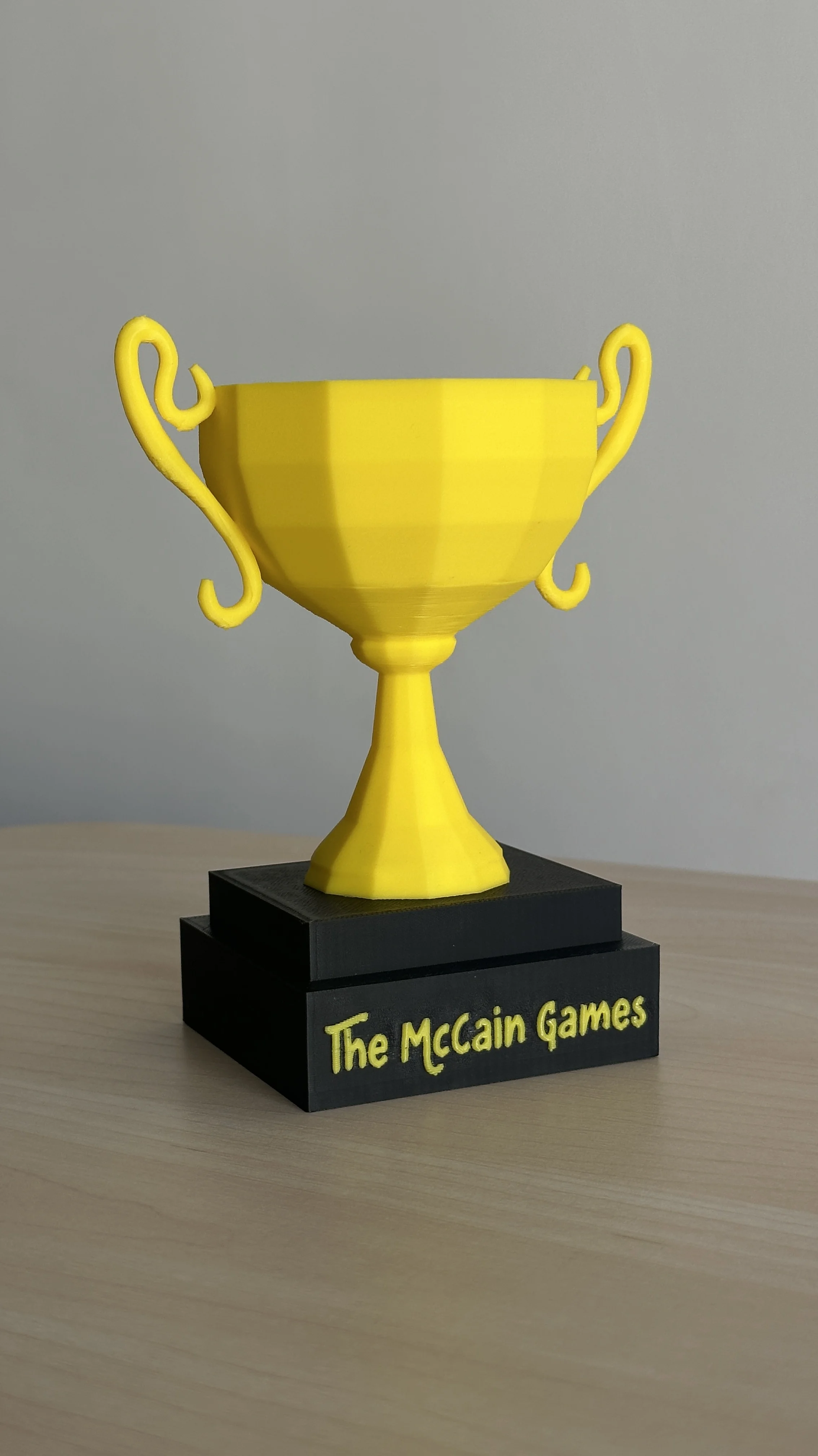 Trofeo impreso en 3D The McCain Games